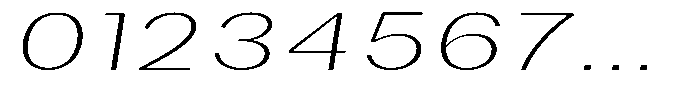 Phiano ThinExtraExpandedSlant Font OTHER CHARS