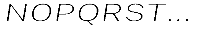 Phiano ThinExtraExpandedSlant Font UPPERCASE