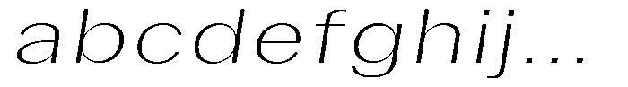 Phiano ThinExtraExpandedSlant FONT