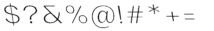 Phiano ThinSemExpBackslant Font OTHER CHARS