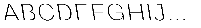 Phiano ThinSemExpBackslant Font UPPERCASE