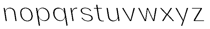 Phiano ThinSemExpBackslant Font LOWERCASE