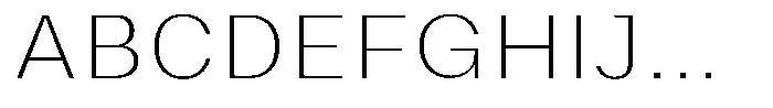 Phiano ThinSemiExpanded Font UPPERCASE