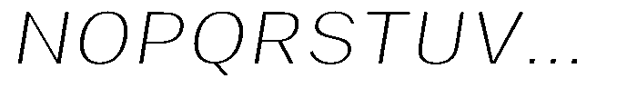Phiano ThinSemiExpandedSlant Font UPPERCASE