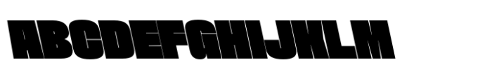 Phill Bck Normal Black Backslanted Font UPPERCASE