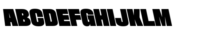Phill Bck Normal Extra Bold Backslanted Font UPPERCASE
