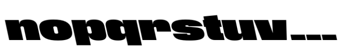 Phill Bck Wide Extra Bold Backslanted Font LOWERCASE