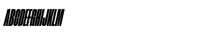 Phill Compressed Bold Slanted Font UPPERCASE