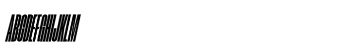 Phill Compressed Medium Slanted Font UPPERCASE