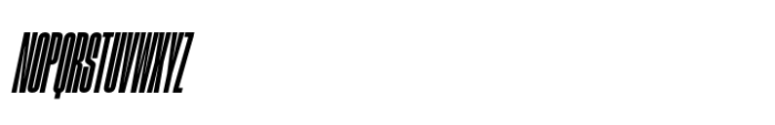 Phill Compressed Medium Slanted Font UPPERCASE