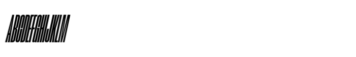 Phill Compressed Regular Slanted Font UPPERCASE
