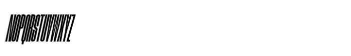 Phill Compressed Regular Slanted Font UPPERCASE