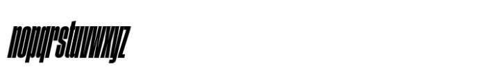 Phill Compressed Semibold Slanted Font LOWERCASE