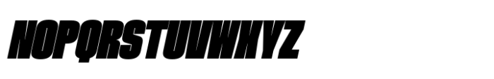 Phill Condensed Black Slanted Font UPPERCASE