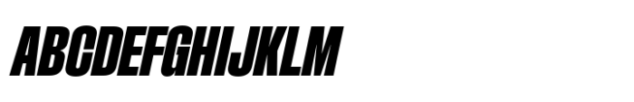 Phill Condensed Bold Slanted Font UPPERCASE