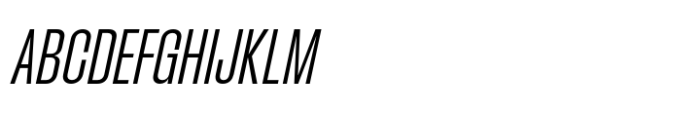 Phill Condensed Light Slanted Font UPPERCASE