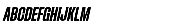 Phill Condensed Semibold Slanted Font UPPERCASE