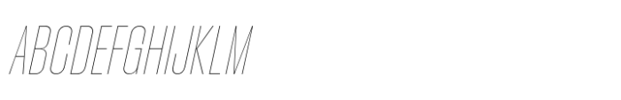 Phill Condensed Thin Slanted Font UPPERCASE