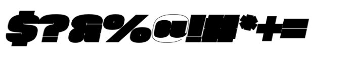 Phill Expanded Black Slanted Font OTHER CHARS
