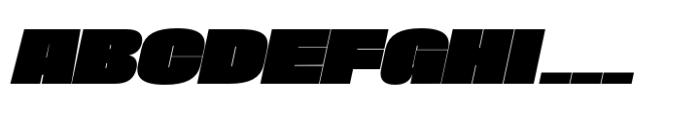 Phill Expanded Black Slanted Font UPPERCASE