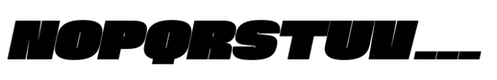 Phill Expanded Black Slanted Font UPPERCASE