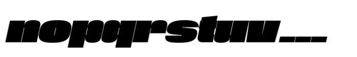 Phill Expanded Black Slanted Font LOWERCASE
