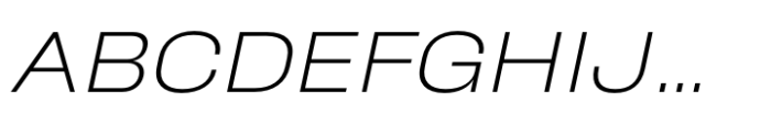 Phill Expanded Extra Light Slanted Font UPPERCASE