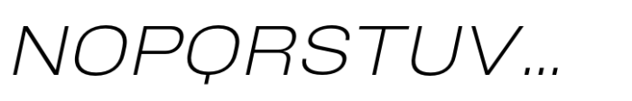 Phill Expanded Extra Light Slanted Font UPPERCASE