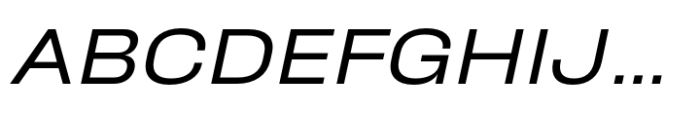 Phill Expanded Light Slanted Font UPPERCASE
