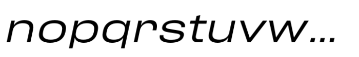 Phill Expanded Light Slanted Font LOWERCASE