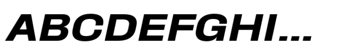 Phill Expanded Medium Slanted Font UPPERCASE