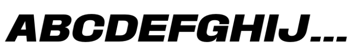 Phill Expanded Semibold Slanted Font UPPERCASE