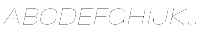 Phill Expanded Thin Slanted Font UPPERCASE