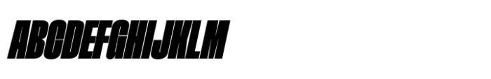 Phill Extra Condensed Black Slanted Font UPPERCASE