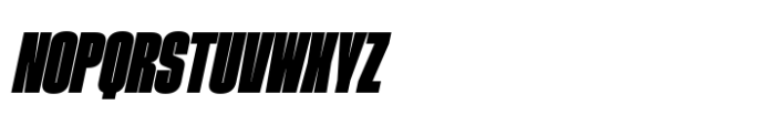 Phill Extra Condensed Black Slanted Font UPPERCASE