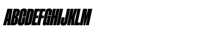 Phill Extra Condensed Extra Bold Slanted Font UPPERCASE