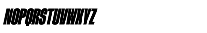 Phill Extra Condensed Extra Bold Slanted Font UPPERCASE