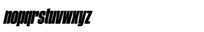 Phill Extra Condensed Extra Bold Slanted Font LOWERCASE