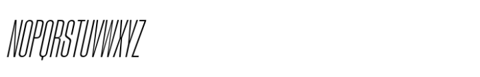 Phill Extra Condensed Extra Light Slanted Font UPPERCASE