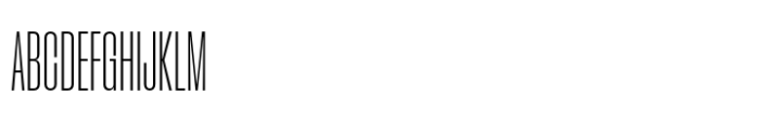 Phill Extra Condensed Extra Light Font UPPERCASE
