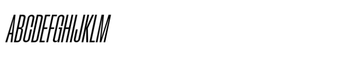 Phill Extra Condensed Light Slanted Font UPPERCASE