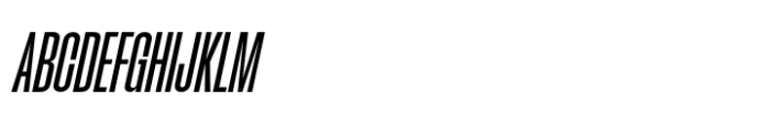 Phill Extra Condensed Regular Slanted Font UPPERCASE