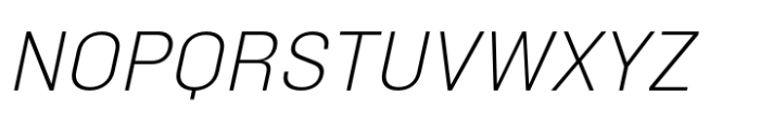 Phill Extra Light Slanted Font UPPERCASE