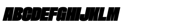 Phill Semi Condensed Black Slanted Font UPPERCASE