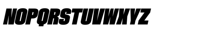 Phill Semi Condensed Extra Bold Slanted Font UPPERCASE