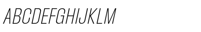 Phill Semi Condensed Extra Light Slanted Font