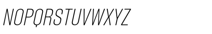 Phill Semi Condensed Extra Light Slanted Font UPPERCASE