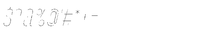 Phill Soft Semi Condensed Thin Slanted Font OTHER CHARS