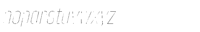 Phill Soft Semi Condensed Thin Slanted Font LOWERCASE