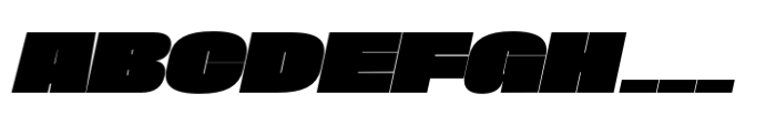 Phill Wide Black Slanted Font UPPERCASE
